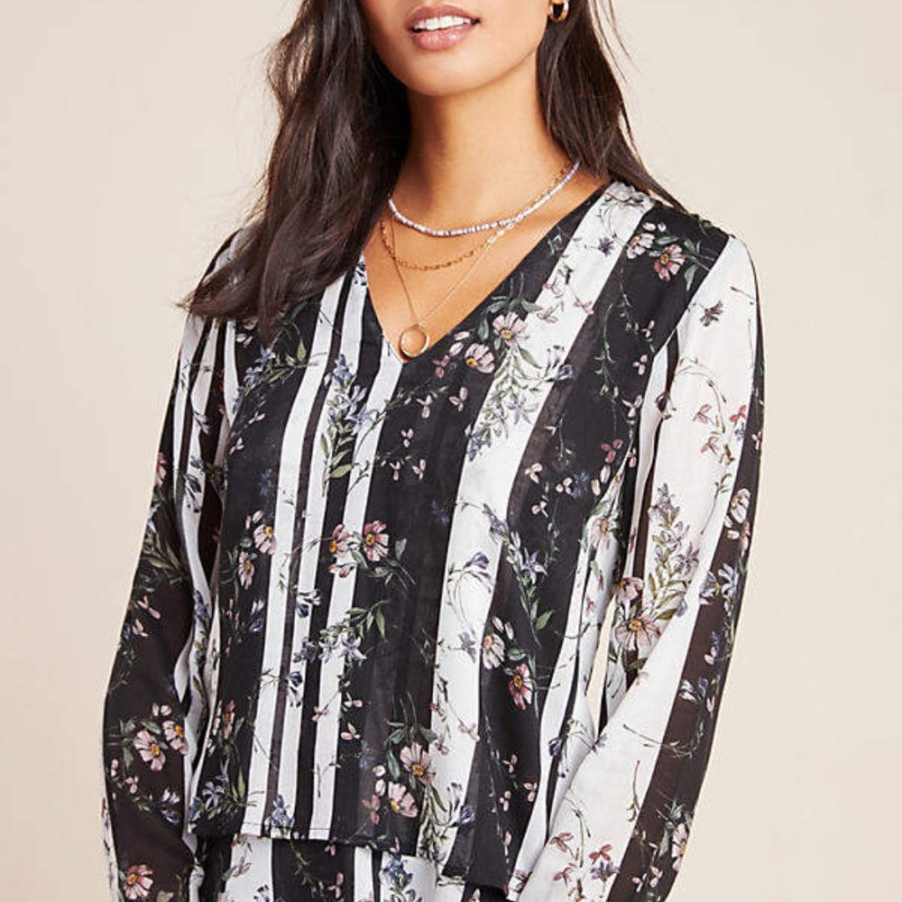 NWOT Cloth & Stone Victoria Layered Blouse by Anthropologie